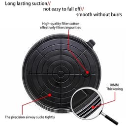 Vacuüm Heffer - Zuignap Glaslifter - Materialen Verplaatsen - Veilige Indicator - 9 inch diameter - Rood — thumbnail 2