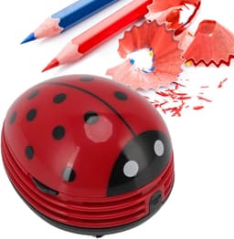 Mini Stofzuiger - Desktop Reiniger - Bureau Opruimen - Roterend Ontwerp - Compact Formaat - Rood — thumbnail 3