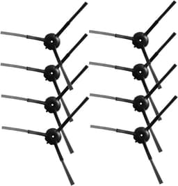 Vervangende zijborstels - Robotstofzuiger onderdelen - Grondige reiniging - Efficiënte hoekreiniging - 8 stuks - Zwart — thumbnail 4