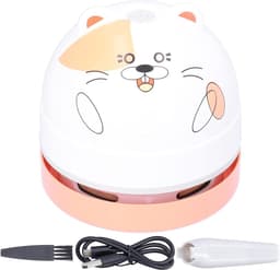 Mini stofzuiger - Dier desktop - Bureau opruimen - USB oplaadbaar - 208 gram - Wit — thumbnail 1