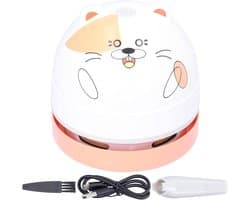 Mini stofzuiger - Dier desktop - Bureau opruimen - USB oplaadbaar - 208 gram - Wit