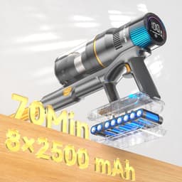 Steelstofzuiger - Draadloze Stofzuiger - Huis Reinigen - Automatische Zuigkracht - 75 Min Werktijd - Goud — thumbnail 3