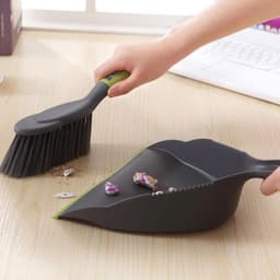 Stoffer Bezemset - Schoonmaakset - Bureau Reinigen - Compact Ontwerp - 32.5 cm - Grijsgroen — thumbnail 3