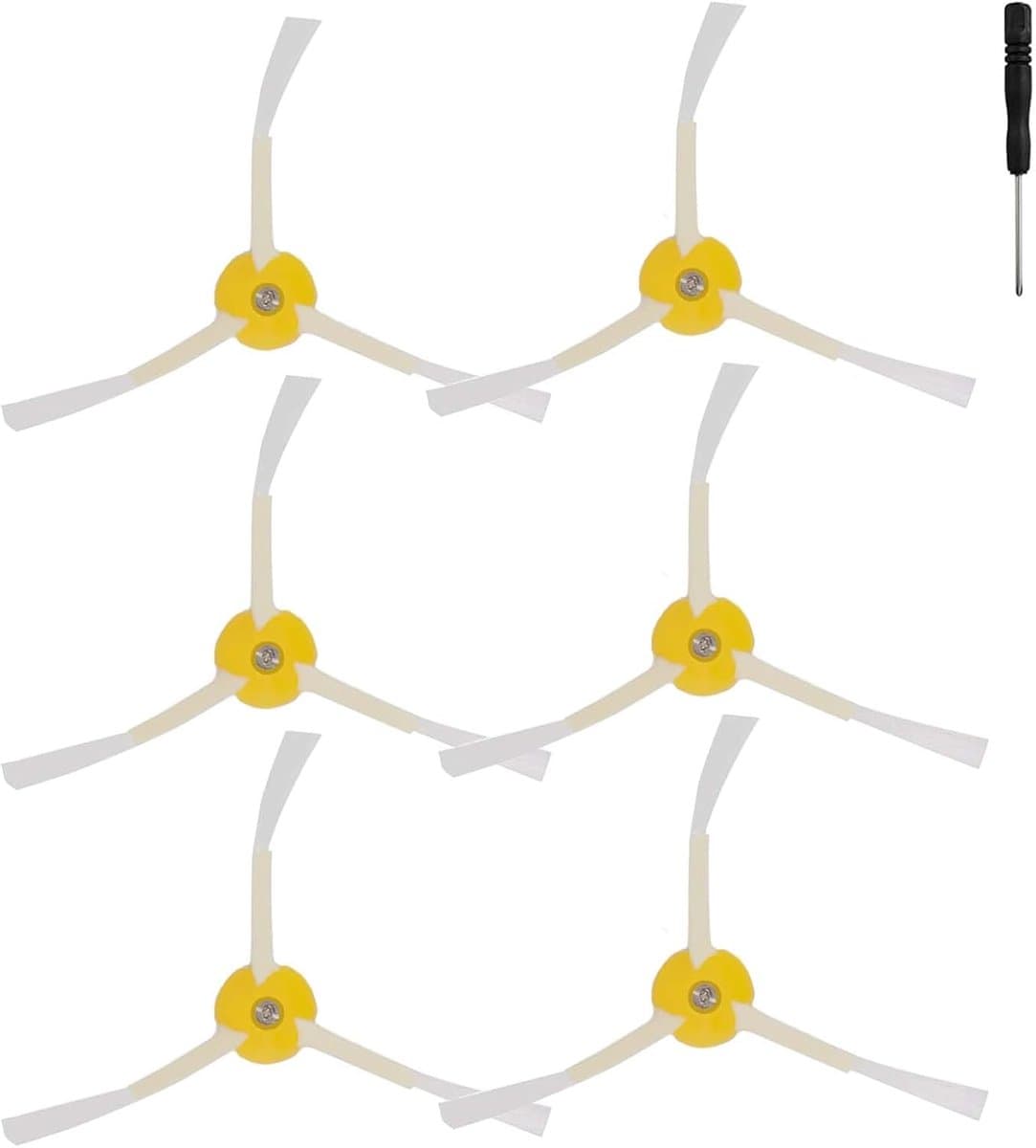 7 stuks - 6 Zijborstel en 1 schroevendraaier - Voor iRobot Roomba 600/700/800/900 Series 614 675 692 677 850 860 865 880 885 890 960 981 - zijborstelaccessoires — afbeelding 1