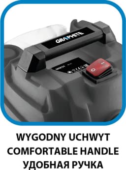 Graphite 58GE124 Droog/Nat Stofzuiger 18v Li-ION ENERGY+ - zonder accu — thumbnail 5