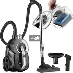 tectake® Zakloze Stofzuiger VC900 - Sterke 900 W Stofzuiger met Snoer - Eenvoudig Schoon te Maken - Zonder Zak - Geschikt voor Tapijten en Gladde Vloeren - Snoerlengte 490cm — thumbnail 1
