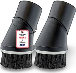 DEGG® - Stofzuiger Plumeau 35mm - Geschikt voor Miele - Opzetstuk Stofzuiger - Plumeauborstel - Stofzuiger Mond - Opzetborstel - Plumeau Stofzuiger Mondstuk - Stofzuiger Hulpstuk - Plumeau Compact - 2 STUK(S) — thumbnail 1