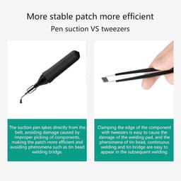 Vacuüm Pen - Zuigpen Hand Tool - Componenten Plaatsen - Verwisselbare Cups - 72 mm Lengte — thumbnail 3