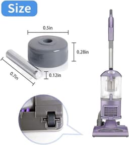 Vervangende Wielen - Stofzuiger Onderdelen - Stofzuigen - Specifieke Pasvorm - 6x3x1 cm - Zwart Grijs — thumbnail 4