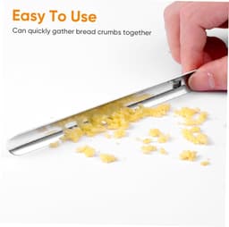 Kruimelveger Tafel - Broodkruimelreiniger - Snel Tafels Schoonmaken - Met Kledingclip - 15 cm - Zilver — thumbnail 4