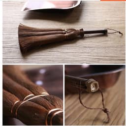 Kleine Bezem Stoffer Set - Handbezem Stoffer - Bureau Schoonmaken - Compact Ontwerp - 14x31cm - Bruin — thumbnail 2
