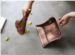 Kleine Bezem Stoffer Set - Handbezem Stoffer - Bureau Schoonmaken - Compact Ontwerp - 14x31cm - Bruin — thumbnail 4