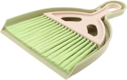 Mini Bureau Bezem - Stofblik Set - Tafel Schoonmaken - Geruisloze Reiniging - 18.5 cm - Groen — thumbnail 1