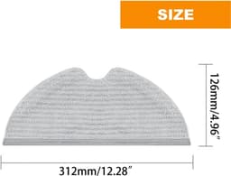 4-delige set vervangende mopdoeken, geschikt voor Dreame D9/D9 Pro/D9 Max/F9/F9 Pro/L10 Pro robotstofzuigers, wasbaar en herbruikbaar microvezelmop — thumbnail 4