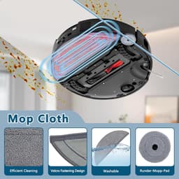 30 stuks -geschikt voor Roborock Saros 10/ G 30 - decoratieve accessoires - accessoireset - 4 hoofdborstels,4 stofzakken, 4 dweilpads,4 HEPA-filters ,6 Randdoek ,6 zijborstels, — thumbnail 3