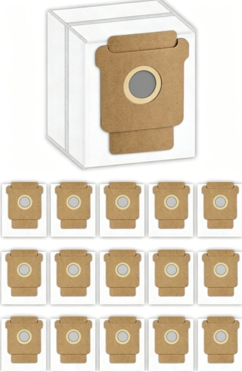 16 stuks stofzakken voor iRobot Roomba 105 Vac, 105 Combo, Plus 405 Combo, Plus 505 Combo, Plus 505, Max 705 Vac, Max 705 Combo Q0520 robotstofzuiger - wegwerpstofzakken voor Roomba — afbeelding 1