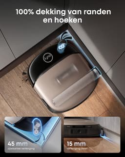 eufy Dweilrobot HydroJet S2 met Vervangingssets, 30kPa AeroTurboTM 2.0-Zuigkracht, Vloerreinigingssysteem 2.0, EcoCleanth Elektrolyse, Randreiniging, Haarvrije DuoSpiralt" Borstels, 12-in-1 UniCleanTM Station — thumbnail 5