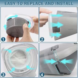 Vervangingsfilters voor de handmatige stofzuigers van de Geschikt voor Black and Decker Dustbuster HNVCF10，HNVC115, HNVC215 en HNVC220 series, set van 4. — thumbnail 2