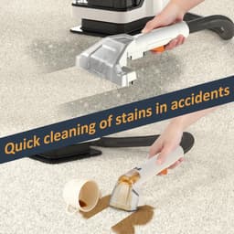Handheld Tapijtreiniger 600W 15KPa - Spray en Zuig Geïntegreerd - Vlekkenverwijderaar Sofa Tapijt Gordijn Auto Trap - Bekledingsreiniger Huisdierenvlekken - Schone Tank 1080ml - Vuilwatertank 800ml - Netsnoer 5,5 Meter — thumbnail 3