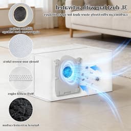 Stofzakken voor robotstofzuigers, 12 stuks, actieve koolstof, grote capaciteit, 3 liter, geschikt voor Ecovacs Deebot X11 Pro Omni — thumbnail 2