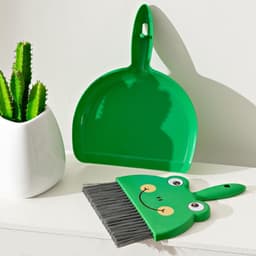Bezem Stoffer - Kleine Set - Bureau Schoonmaken - Verzonken Clipontwerp - 25 x 17 cm - Grijs — thumbnail 4