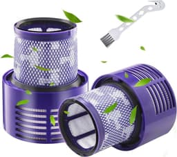 Twee wasbare vervangingsfilters met borstel Geschikt voor Dyson V10 SV12, compatibel met de Cyclone V10-serie, V10 Absolute/Animal/Motorhead/Total Clean. — thumbnail 1