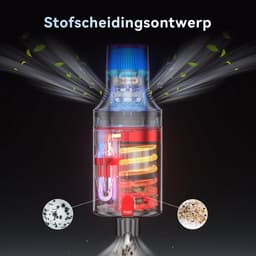 Steelstofzuiger Draadloos - Krachtige Zuiger - Huis Schoonmaken - Zelfstandig Staand - 600 Watt - Rood — thumbnail 5