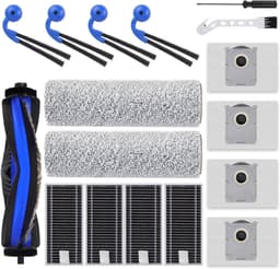 X9 Accessoires gescht voor Ecovacs Deebot X9 Pro Omni/X9 Pro stofzuiger, 1 hoofdborstel, 2 rollen reinigingsdoeken, 4 zijborstels, 4 HEPA-filters, 4 stofzakken, 1 reinigingsgereedschap — thumbnail 1