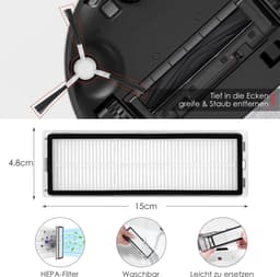 Geschikt voor Dreame D10Plus Gen2 Veegrobot Accessoires Vervangingsset Hoofdborstel Filter Zijborstel Accessoireset -18 stuks — thumbnail 4