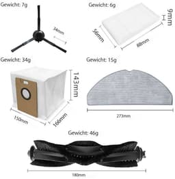 10-delige accessoireset voor Tapo RV30 Max Plus/ RV30 Max/ RV20 Max Plus/RV20 Max stofzuiger - 2 filters, 2 dweilpads, 4 stofzakken, 2 zijborstels, vervangingsonderdeel voor Tapo RV30 Max Plus — thumbnail 3