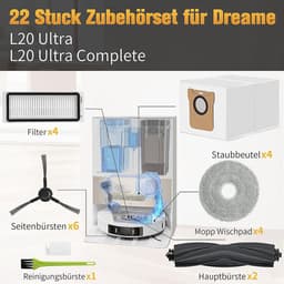 Geschikt voor Dreame L20 Ultra /Complete/ L30 Ultra Veegrobot Accessoires Vervangingsset Hoofdborstel Filter Zijborstel Accessoireset -22 stuks — thumbnail 4