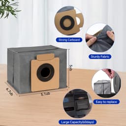 Stofzuigerzakken geschikt voor Eufy Clean X8 Pro / X10 Pro Omni - reservezakken - accessoireset - stofzuigerzakken - 10 Stuks — thumbnail 2