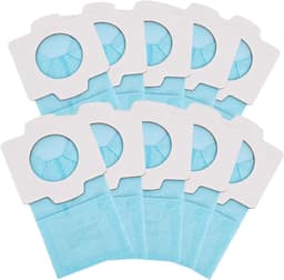 10x Stofzakken - geschikt voor Makita DCL182ZB, DCL182, CL107FD, DCL282, CL121D, CL002G - 194566-1 Blauw - 10.16 x 18.42 x 1.91 cm - voor kruimeldief snoerloos, handstofzuiger — thumbnail 1