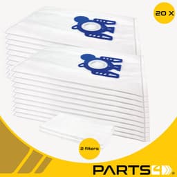 20 Stofzuigerzakken PARTS4® geschikt voor Miele GN -incl. 2 filters- | Made in Europe | O.a. geschikt voor Miele G, N, H, Classic C1, Complete C2, Complete C3, S2 (S2000 > S2999), S5 (S5000 > S5999), S8 (S8000 > S8999), MI40, 9917730 — thumbnail 4