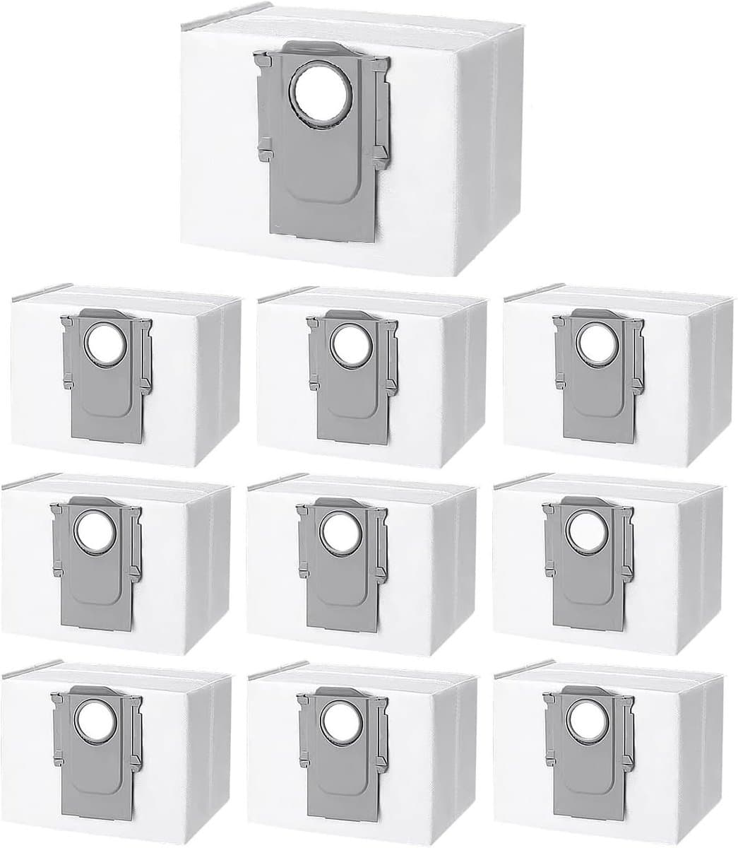 10 stofzakken compatibel met Xiaomi Roborock S8+ / S8 Pro Ultra / Q7 / Q7+ / Q7 MAX+ / S7 MaxV Ultra / Q7 plus / Q5 / Q5+ stofzuiger robotstofzuiger afzuigstation. Wegwerp vervangingszak — afbeelding 1