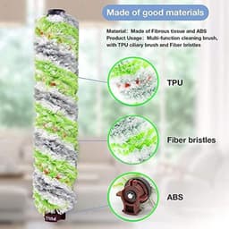 PromoHome 3-in-1 Reservefilterset en Borstelrollen voor Kruisstofzuigers - 3 Filters + 3 Microvezel Borstels - Geschikt voor Diverse Vloeroppervlakken en Huisdieren — thumbnail 5