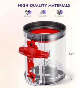 PromoHome Stofzuiger stofreservoir geschikt voor Dyson V11 V15 SV14 SV15 SV17 SV22, onderdeelnr. 970050-01 en onderdeelnr. 965443-01, grote container met HEPA-filter — thumbnail 2