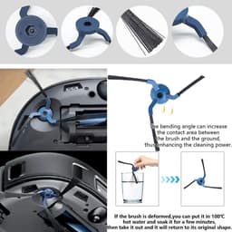 Kraftverdia® - stofzuigeraccessoires - Vervangende accessoires geschikt voor de Eufy X10 Pro Omni robotstofzuiger - 28-delige set - 2 hoofdborstels, 6 zijborstels, 4 HEPA-filters, 6 stofzakken, 8 dweilpads - Stofzuigerzakken — thumbnail 2