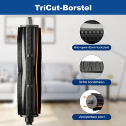TriCut Bürste Ersatzteile für Dreame X40 Ultra Complete / X30 Ultra / L40 Ultra / L30 Ultra / L20 Ultra / L10s Pro Ultra / L10s Ultra Saugroboter-Anti Tangle Kochfeld Entfernt Verfilztes Haar — thumbnail 5
