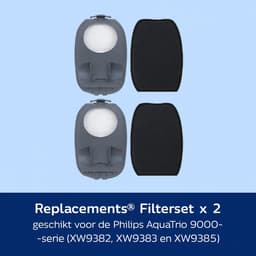 Replacements® set met 2 x 2 filters geschikt voor de Philips Aquatrio 9000 series (XW9382, XW9383 en XW9385) — thumbnail 1