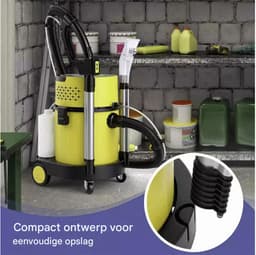 Profeco Stofzuiger Nat en Droog - Alleszuiger - Bouwstofzuiger - 3in1 Stofzuiger - 1200W - 20L - Blaasfunctie, Spray & Extractie - Geel/Zwart — thumbnail 3