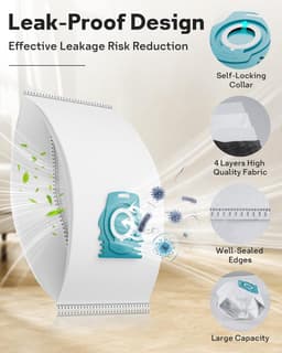 12 stuks stofzuigerzakken compatibel met Miele TU Guard L1 / Guard S1 serie/ CO Guard M1 stofzuiger-4 motorfilters-4 Airclean uitlaatfilters. — thumbnail 4
