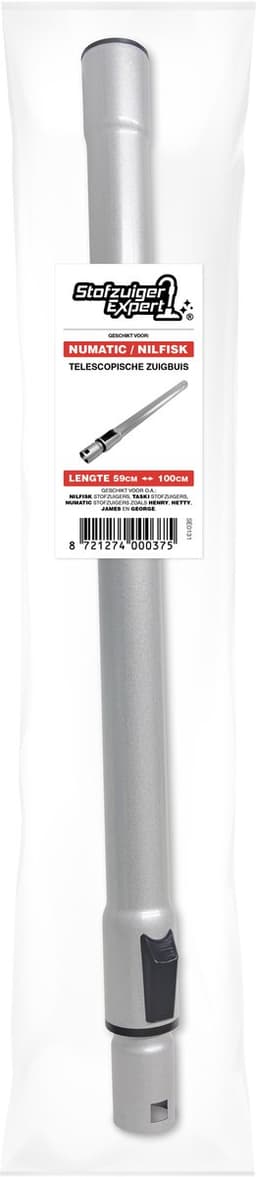 Telescopische Zuigbuis Geschikt voor Numatic Henry, Hetty, James, George, Nilfisk en Taski - Vervangende 32mm diameter Telescoopbuis - 59cm - 100cm Verlengbaar Stofzuigerbuis - Vervangende Stang Kwalitatief als Origineel — thumbnail 2