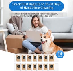 14 stuks stofzakken voor Eufy C20 Omni/C10 robotstofzuiger-grote capaciteit- wegwerp-stofzuigerzakken — thumbnail 4