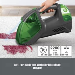 Nexvo® Tapijtreiniger Stofzuiger – Professionele Stoomreiniger – Draagbare Vlekkenreiniger - Groen - 40cm x 25cm x 17cm — thumbnail 5