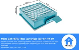 Kleanburg® - Geschikt voor Miele Boost CX1 - HEPA-filters - SF-HY 60 - 11639240 - 2 stuks — thumbnail 2