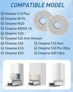 Allecto Plus - Microvezel dweilpads (10 stuks) voor Dreame en Xiaomi stofzuigers — thumbnail 2
