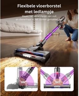 CLVP® Stofzuiger Draadloos - Steelstofzuiger Snoerloos - Tapijtreiniger — thumbnail 2