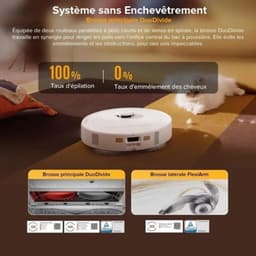ROBOROCK QREVO 5AE - Robotstofzuiger met dock - 12000 Pa vermogen - FlexiArm dweilen - Dubbele anti-klit — thumbnail 4