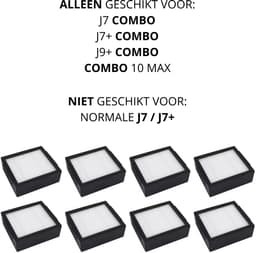 Bramokava® 8x HEPA Filter – ALLEEN geschikt voor iRobot Roomba COMBO j7+ / COMBO j9+ / 10 Max – NIET voor gewone j7+ / j9+ Robotstofzuiger — thumbnail 1